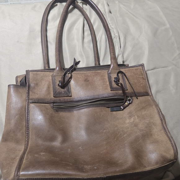 STS Ranchwear Brown and White Tote Bag with Geometric Design - Picture 3 of 13